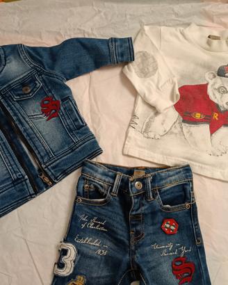 completo jeans NUOVO 3 mesi