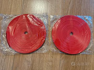 Profili adesivi in gomma rossa per tuning