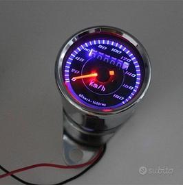 TACHIMETRO CONTACHILOMETRI CROMATO 60 mm CUSTOM HA