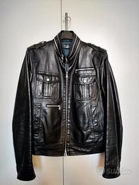 GIUBBOTTO PELLE STILE BIKER NEIL BARRET orig. tg.M
