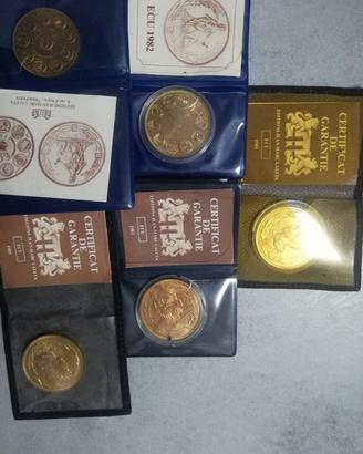 5 monete ecu anni vari 