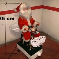Pupazzo babbo natale in bicicletta vintage