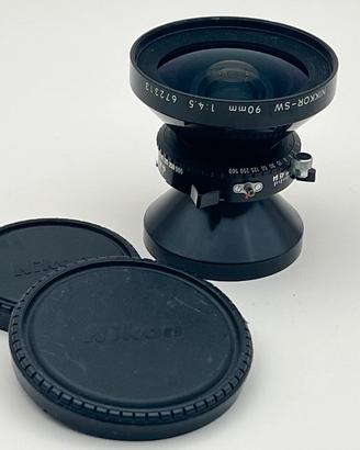 Nikon nikkor SW 90mm 4.5 obiettivo banco ottico