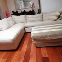 Divano letto angolare con pouf