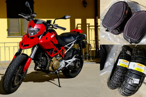 Ducati Hypermotard 1100 + treno gomme e borse givi