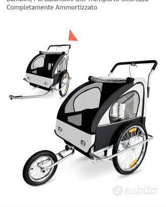 RIMORCHIO PER BICICLETTA DUE POSTI