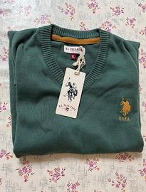 Maglioncino bimbo smanicato u.s Polo Assn verde