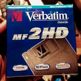 Lotto 10 Floppy Disk 3.5 Verbatim Nuovi Sigillati
