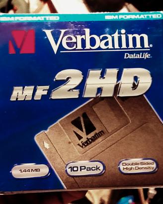 Lotto 10 Floppy Disk 3.5 Verbatim Nuovi Sigillati
