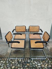 Quattro sedie Cesca di Gavina con braccioli 