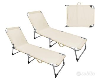 Coppia Lettini prendisole nuovi