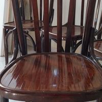 4 sedie stile Thonet in legno di faggio curvato.