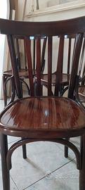 4 sedie stile Thonet in legno di faggio curvato.