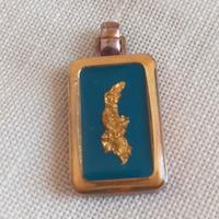 Pendente Vintage con foglia d'oro 