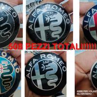 lotto 508 stemma alfa romeo 74mm e 40mm adesivi