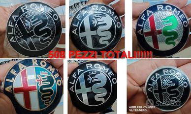lotto 508 stemma alfa romeo 74mm e 40mm adesivi