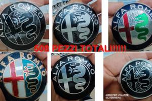 lotto 508 stemma alfa romeo 74mm e 40mm adesivi