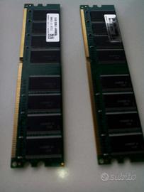 Schede x memoria PC da 1 GB l'una (2 pezzi)