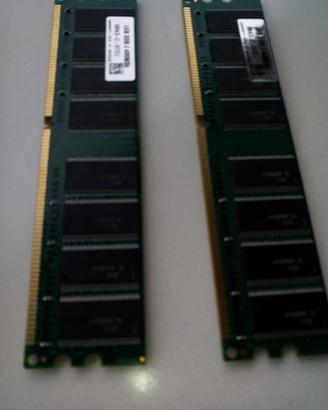 Schede x memoria PC da 1 GB l'una (2 pezzi)