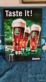 Insegna metallica Birra Diebels 