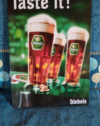 Insegna metallica Birra Diebels 