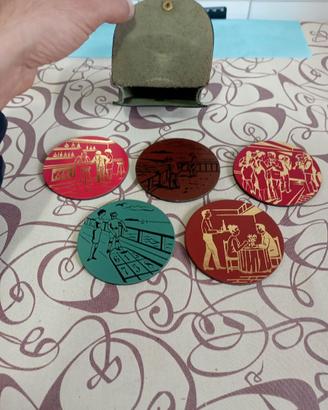 Set 5 sottobicchieri vintage S.S. Oceanic
