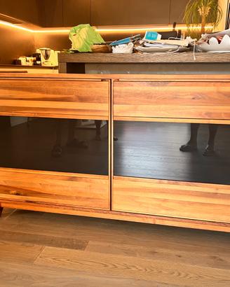 mobile da soggiorno per case rustiche in teak