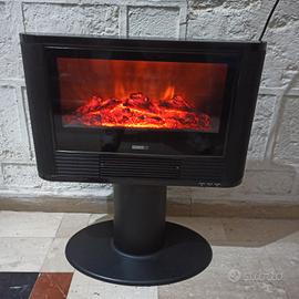 Termocamino elettrico su piantana 