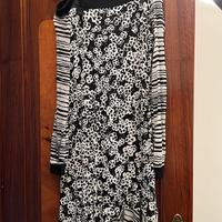 Abito a fantasia bianco nero LIU JO taglia 42-44 M