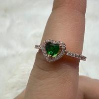 Anello Cuore in Rilievo Verde, PANDORA