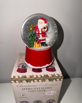 Collezionismo Sfera Natalizia con Neve e Musica