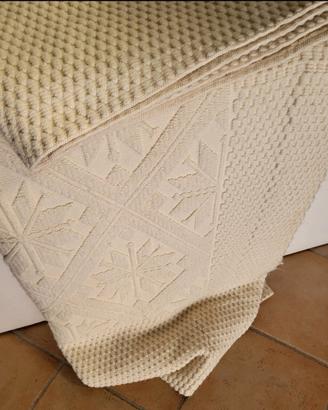 coperta in lana Tessuta A Mano Col Telaio 