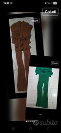 set 2completi in maglia a costine 