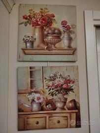 Set 4 quadri floreali 