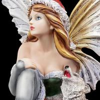 les alpes maxi fata inverno natale con lupo