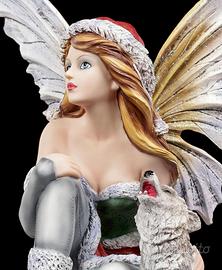 les alpes maxi fata inverno natale con lupo