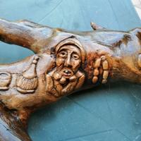 radice di ulivo intagliata