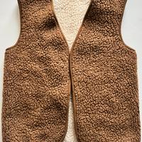 Gilet vintage teddy in lana vergine taglia L