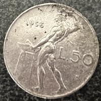 Moneta 50 lire del 1956