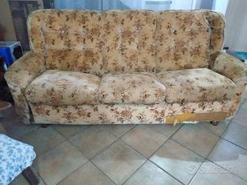 Divano 3 posti classico imbottito – stile vintage