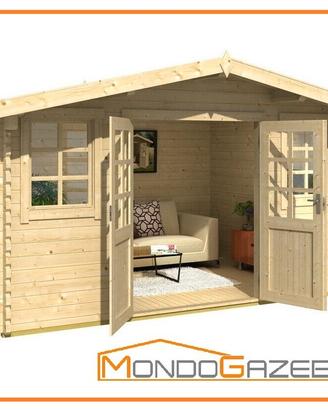 Casa legno casetta 40mm280x380 Detlef doppia porta