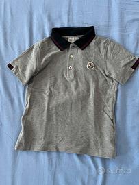 polo moncler grigia da bambino