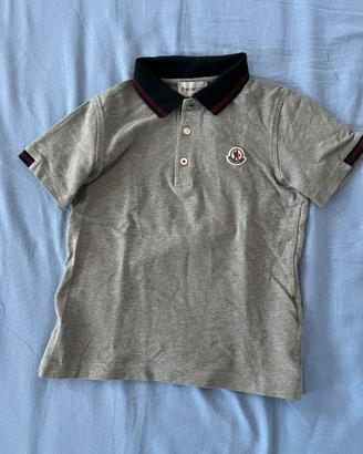 polo moncler grigia da bambino