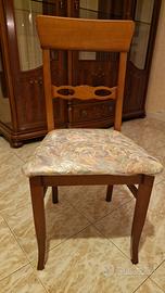 Sedie in legno stile classico con seduta imbottita