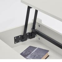 Tavolino salotto contenitore con rialzo da un lato