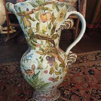 gran  vaso in ceramica smaltata Albissola firmato.