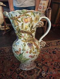 gran  vaso in ceramica smaltata Albissola firmato.