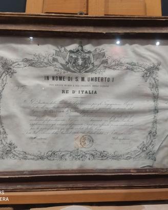 IN NOME DI S.M. UMBERTO I RE D'ITALIA - anno 1880