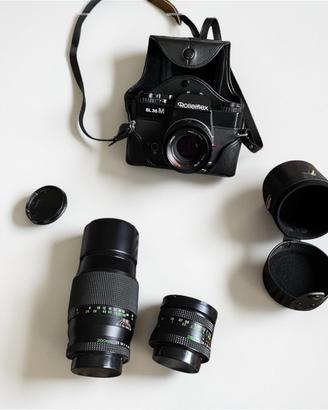 Fotocamera reflex Rolleiflex SL35M con 3 obiettivi