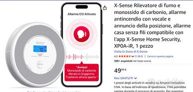 Sensore Fumo e Monossido Carb. App – NUOVO